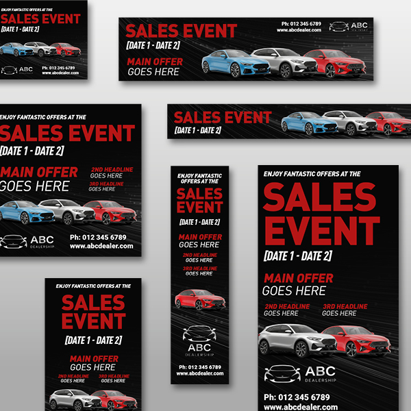 Sales Event digital and social advertising set
